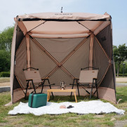 밴프 원터치 사각 쉘터텐트 베이지