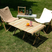 밴프 우드롤테이블90 내추럴파인