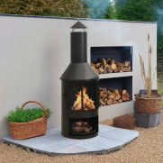 야외 화덕 금속 벽난로
